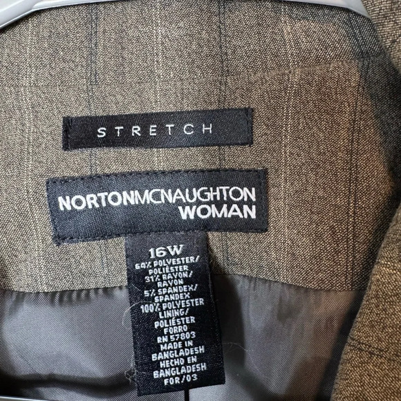 Norton McNaughton‎ Women’s Olive Green Blazer Size 16W - Picture 3 of 6